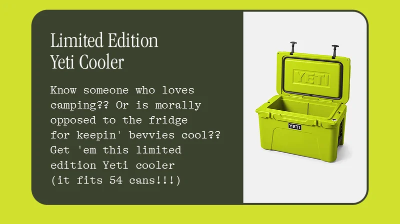 LIMITED EDITION YETI COOLER