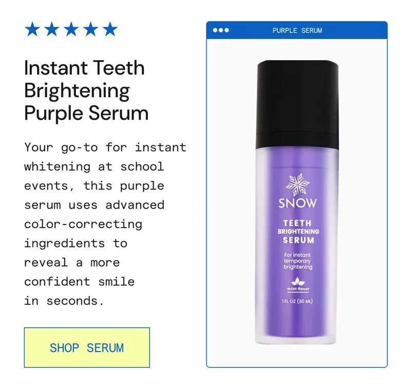 Instant Teeth Brightening Purple Serum
