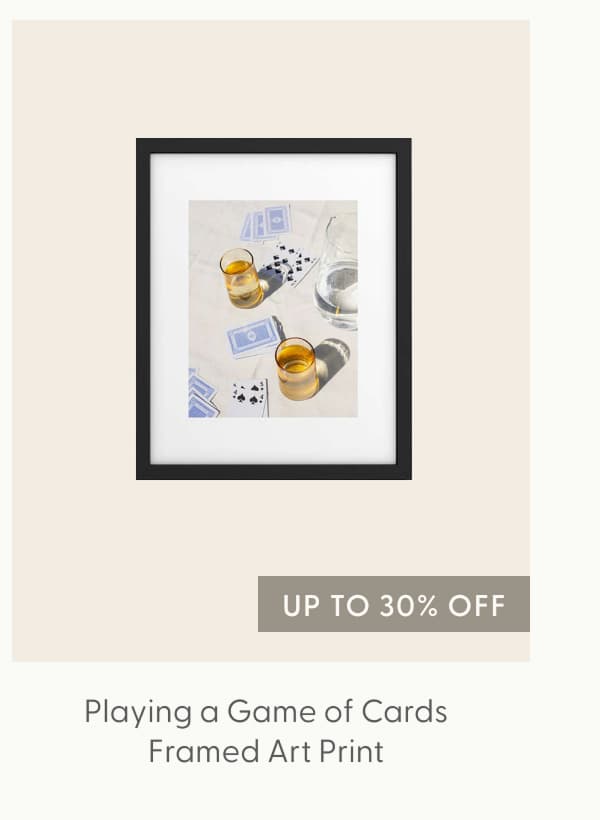 Playing a Game of Cards | Summer Sunshine Outside Games Photography Art Print Framed Art Print
