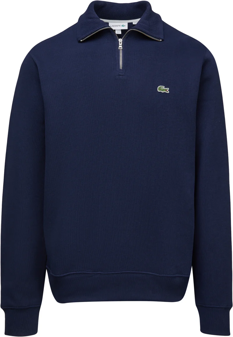 Lacoste,  Zippered Stand-Up Collar Cotton Sweatshirt - Men's