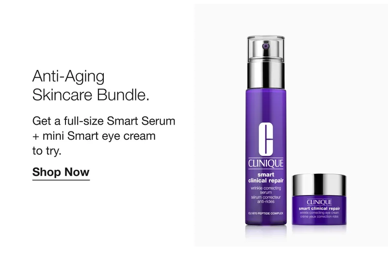Anti-Aging Skincare Bundle.  | Get a full-size Smart Serum + mini Smart eye cream to try.  | Shop Now