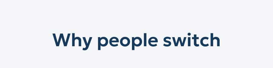 Why people switch