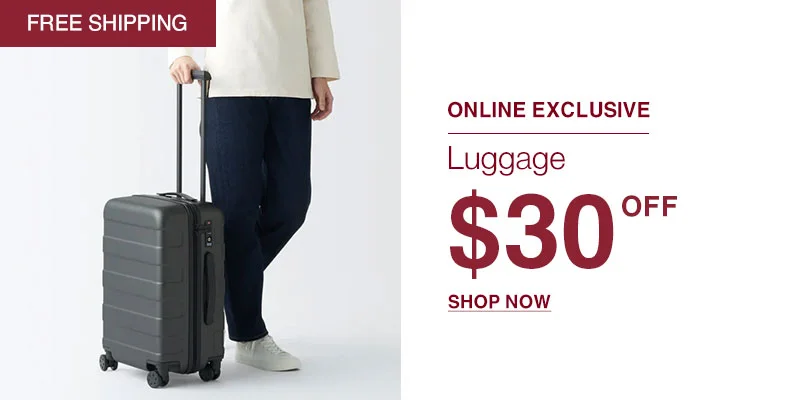 Online Exclusive: Shop Luggage $30 OFF + Free Shipping