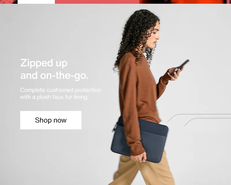 Zipped up and on-the-go.