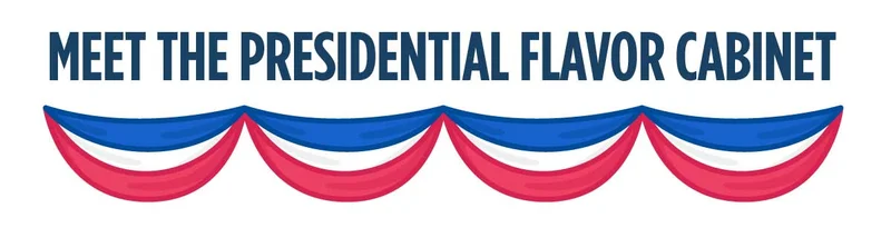 Moon Cheese | Meet the presidential flavor cabinet | red, white, blue bunting