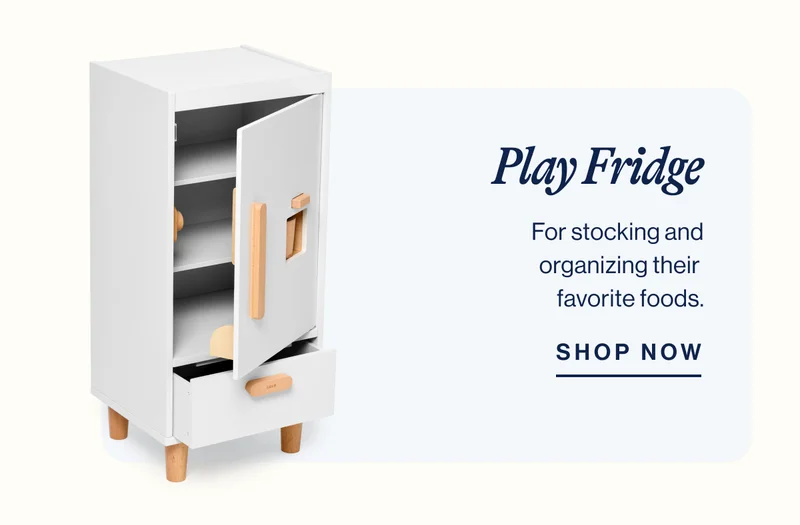 Play Fridge. For stocking and organizing their  favorite foods. Shop Now