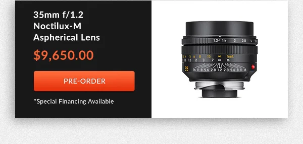 35mm f/1.2 Noctilux-M Aspherical Lens | Pre-Order
