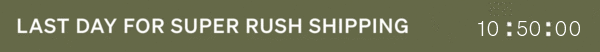 Last Day for Super Rush Shipping