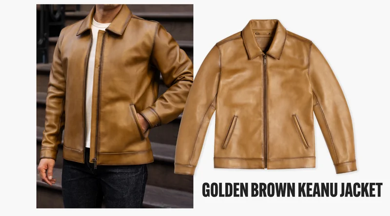 Golden Brown Keanu Jacket
