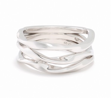 Christian James by Scott Grimes Sterling Silver 3 Band Ripple Ring