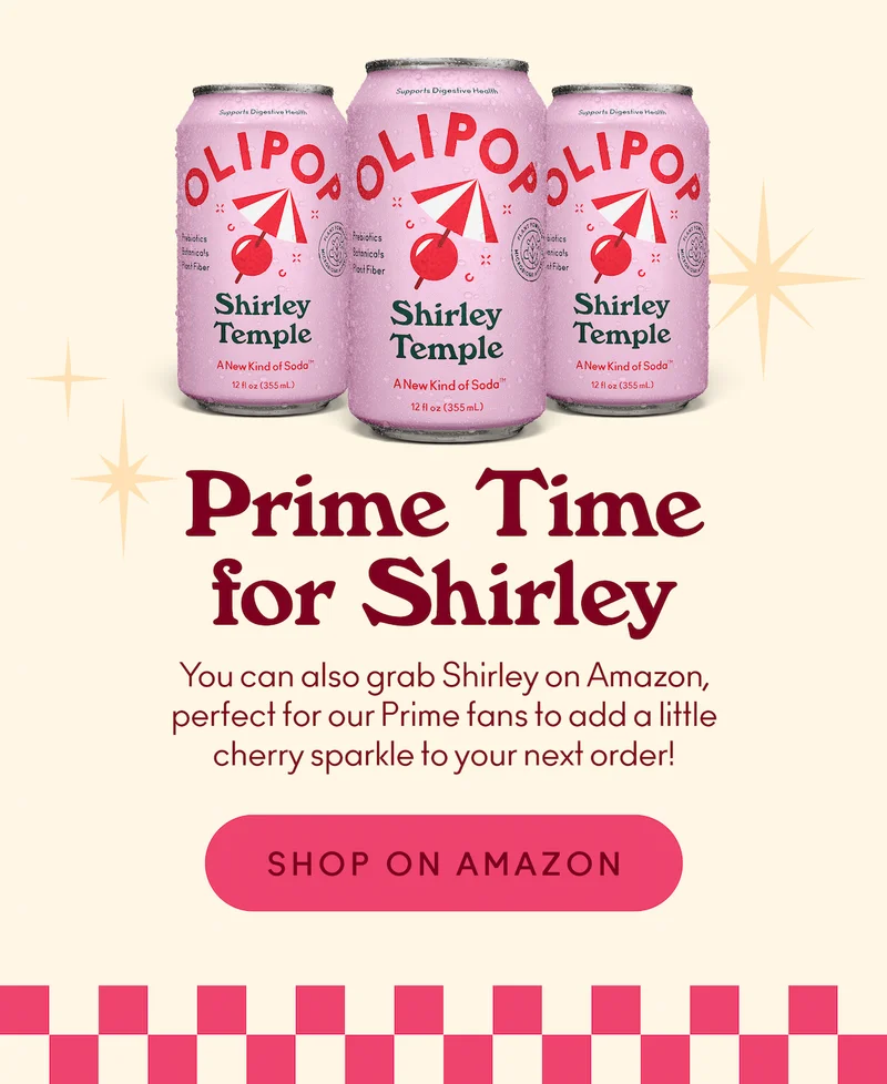 You can also grab Shirley on Amazon, perfect for our Prime fans to add a little cherry sparkle to your next order!