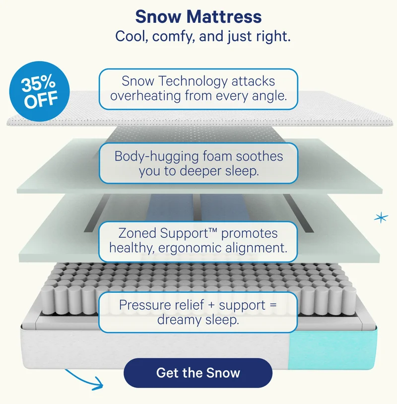 Snow Mattress; Cool, comfy, and just right.