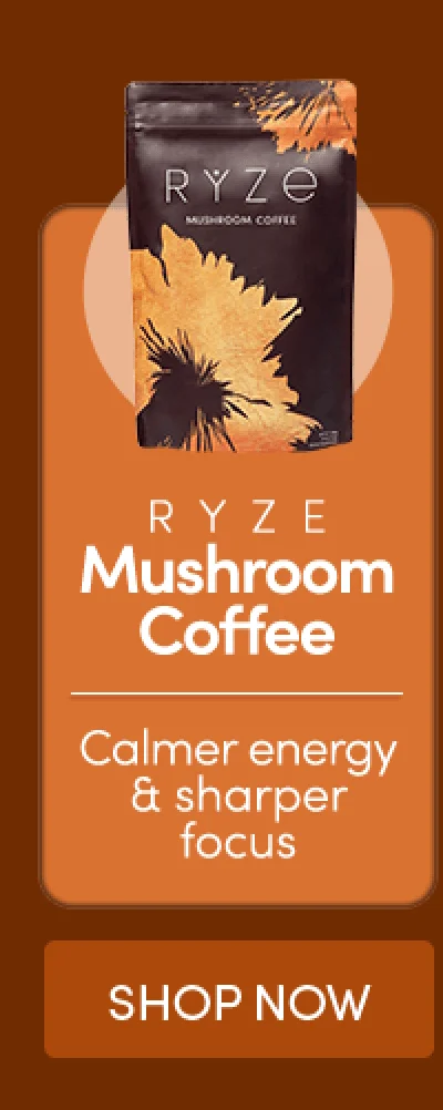 RYZE Mushroom Coffee. Shop Now