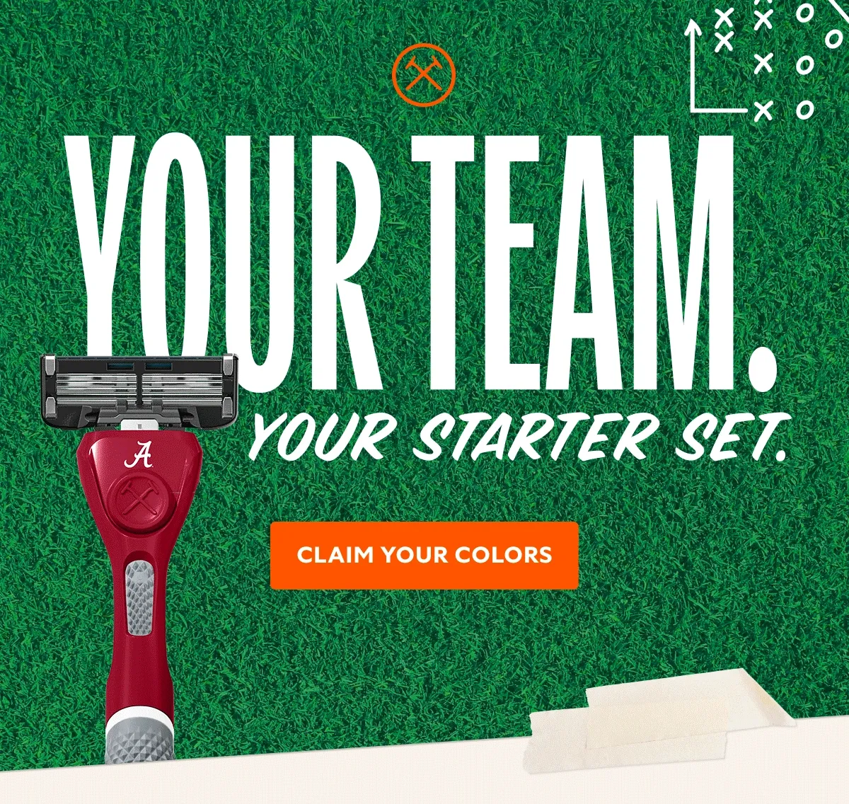 YOUR TEAM. YOUR STARTER SET. CTA: CLAIM YOUR COLORS
