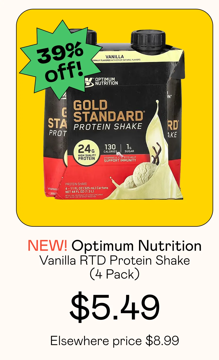 Vanilla RTD Protein Shake (4 Pack)