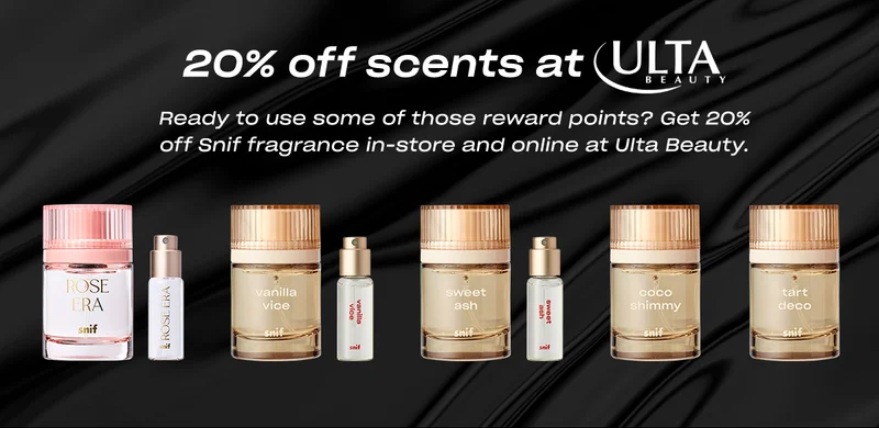 Ready to use some of those rewards points? Get 20% off Snif fragrance in-store and online at Ulta Beauty.