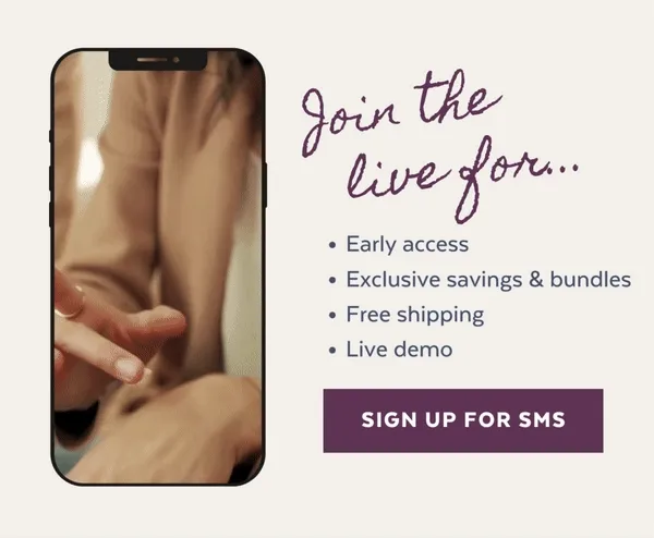 Join the live for... early access, exclusive savings and bundles, free shipping, and a live demo.