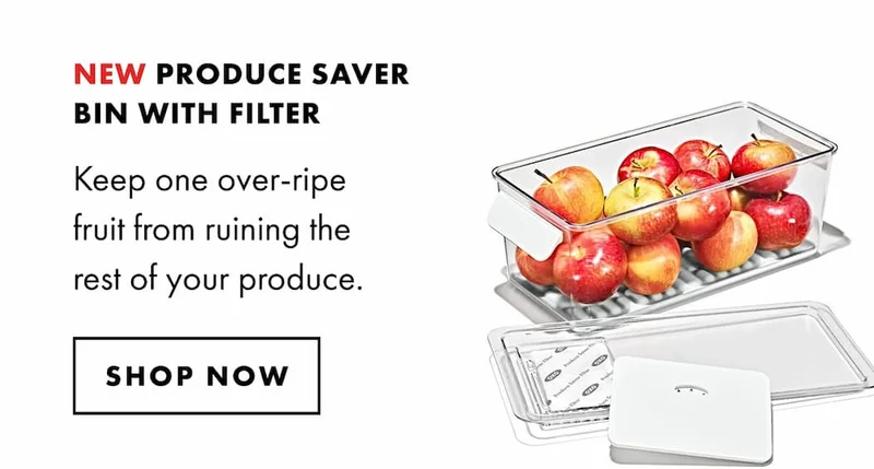 New Produce Saver Bin with Filter. Keep one over-ripe fruit from ruining the rest of your produce. | SHOP NOW