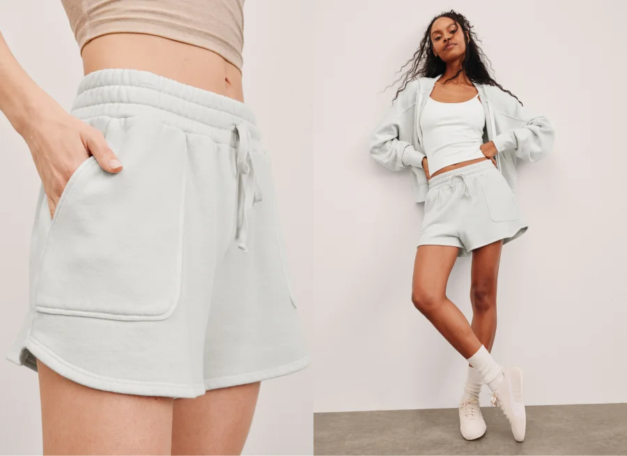 Cali Short in Washed Vintage White