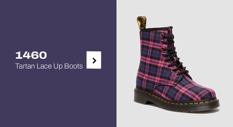 1460 Tartan Lace Up Boots