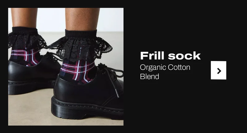 FRILL ORGANIC COTTON BLEND SOCKS