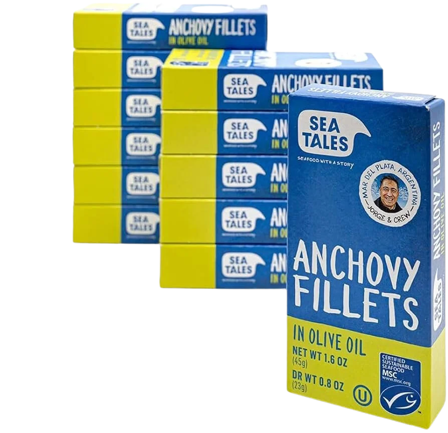 Image of Sea Tales Anchovy fillets in Olive Oil (12 Pack)