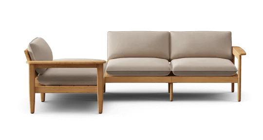 Dunes Teak 4-Piece Sectional