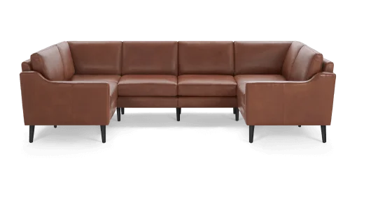 Slope Nomad Leather 6-Seat U Sectional