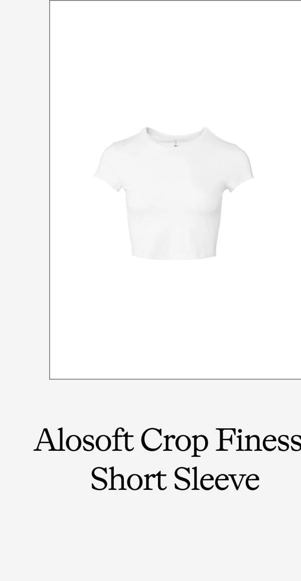 Alosoft Crop Finesse Short Sleeve