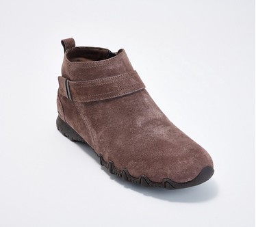 Skechers Bikers Lite Suede Side-Zip Booties