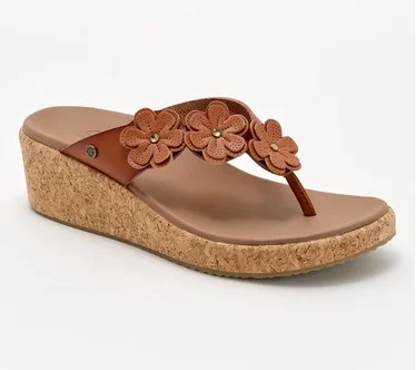 Skechers Cali Arch Fit Beverlee Floral Thong Sandals - Rare Blossom