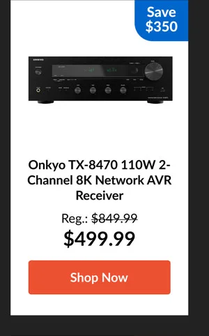 Onkyo TX-8470 110W 2-Channel 8K Network AVR Receiver