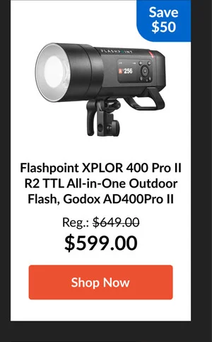 Flashpoint XPLOR 400 Pro II R2 TTL All-in-One Outdoor Flash, Godox AD400Pro II