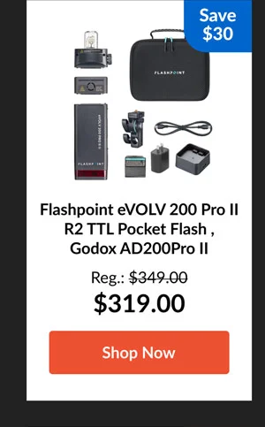 Flashpoint eVOLV 200 Pro II R2 TTL Pocket Flash , Godox AD200Pro II