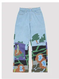 Women's Lee x Ruohan Wang Rose Garden Print Wide Leg Jean