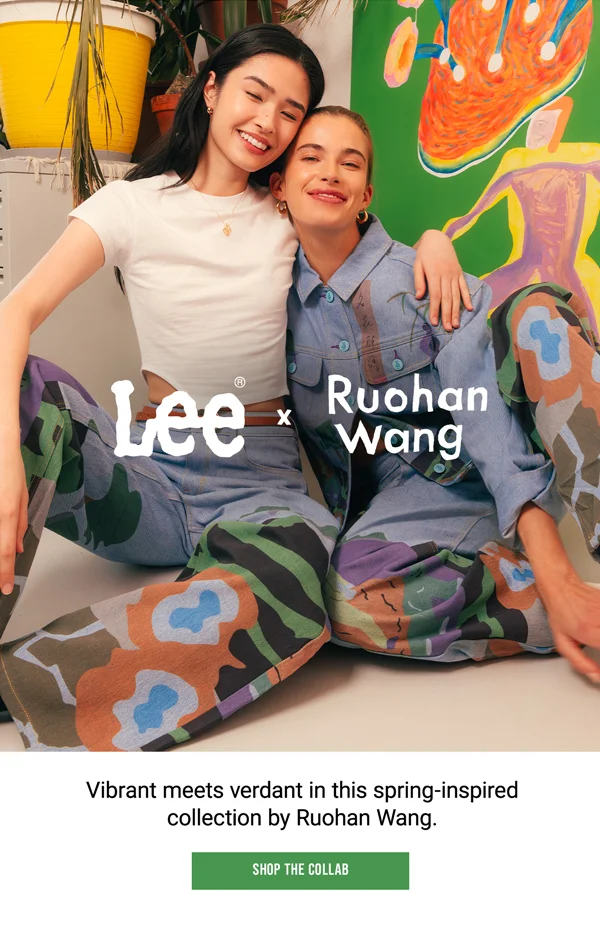 Lee x Ruohan Wang. Vibrant meets verdant in this spring-inspired collection by Ruohan Wang. Shop The Collab