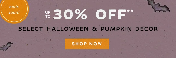 ends soon! Up To 30% Off Halloween & Pumpkin Décor Shop Now