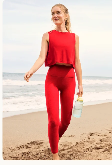 Featherweight Minimal Cropped Tank in Candy Apple Red