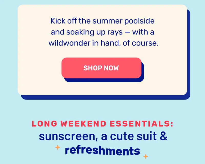 Kick off the summer poolside