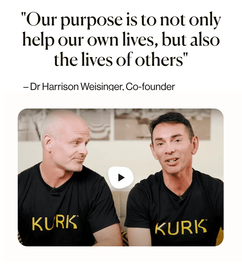 "Our purpose is to not only help our own lives, but also the lives of others"