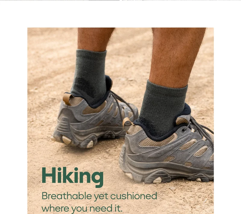 HIKING BREATHABLE YET CUSHIONED WHERE YOU NEED IT.
