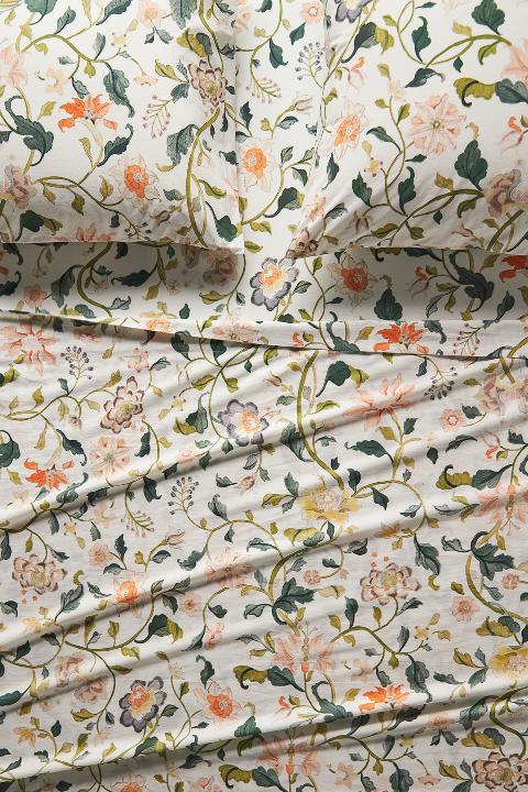 Organic Cotton Percale Printed Sheet Set