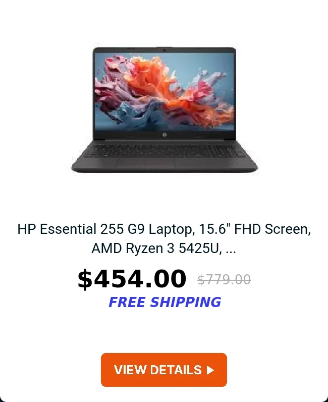 HP Essential 255 G9 Laptop, 15.6