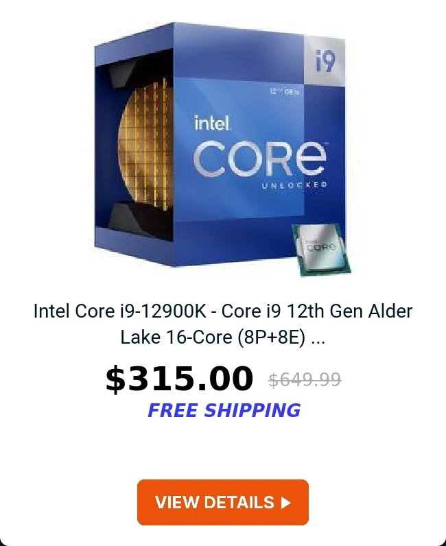Intel Core i9-12900K - Core i9 12th Gen Alder Lake 16-Core (8P+8E) ...