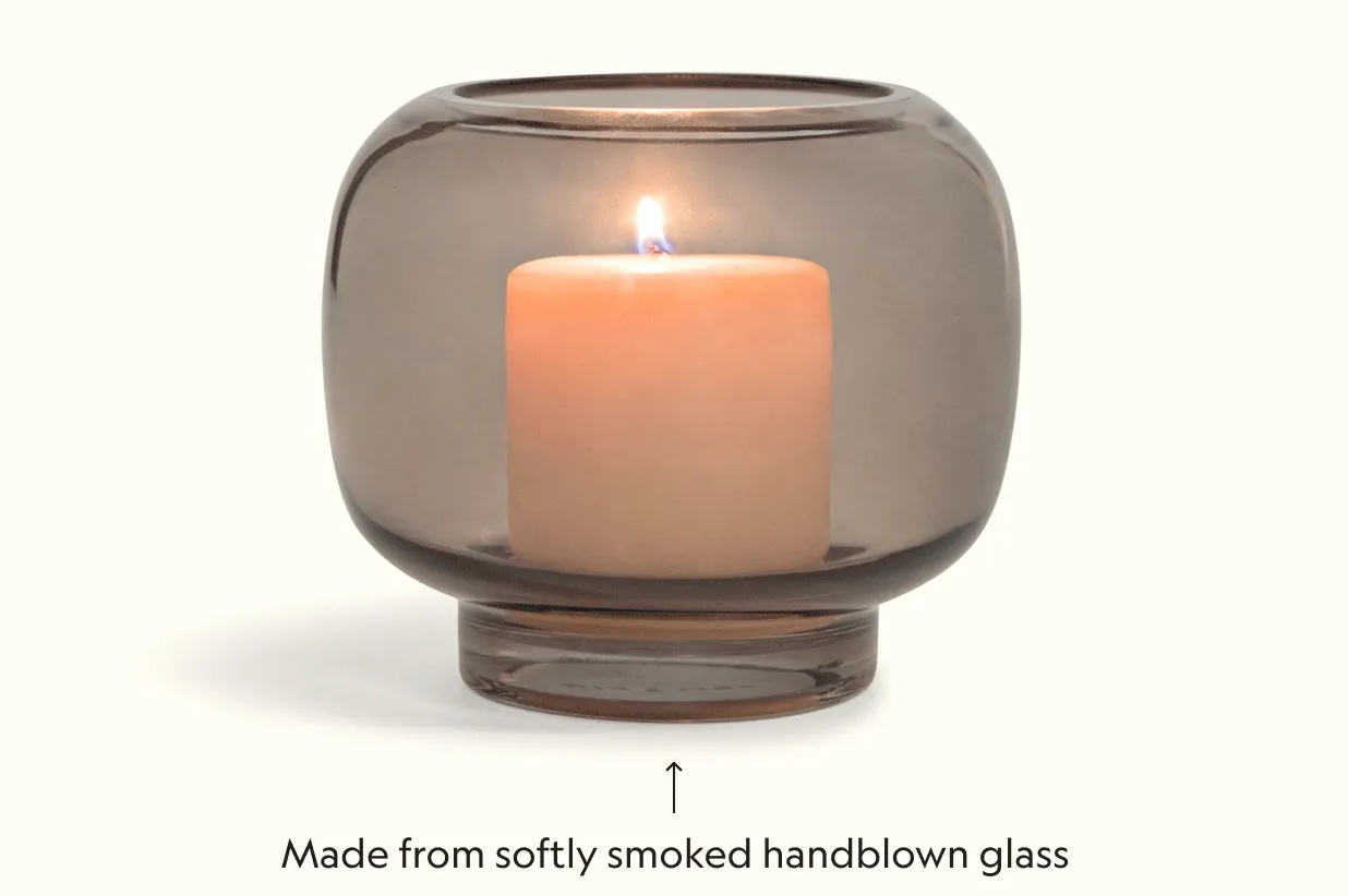 Handblown Glass Hurricane Candle Holder