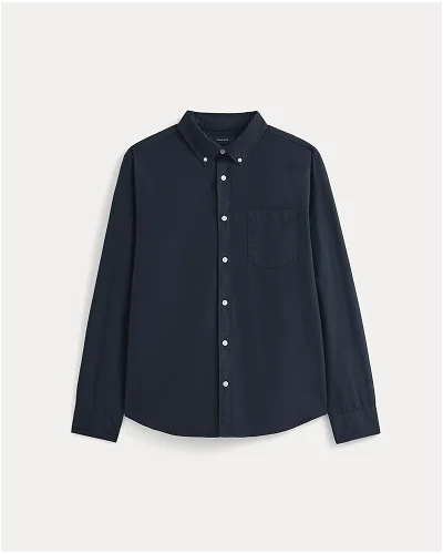 Image | Washed Poplin Shirt | Navy