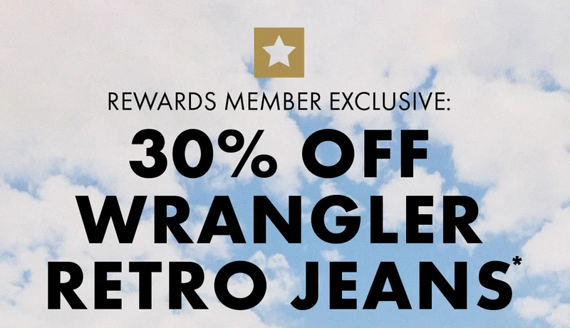 30% Off Wrangler Retro Jeans*