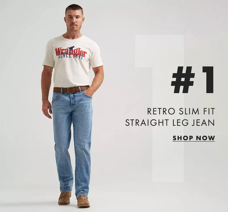 Retro Slim Fit Straight Leg Jean