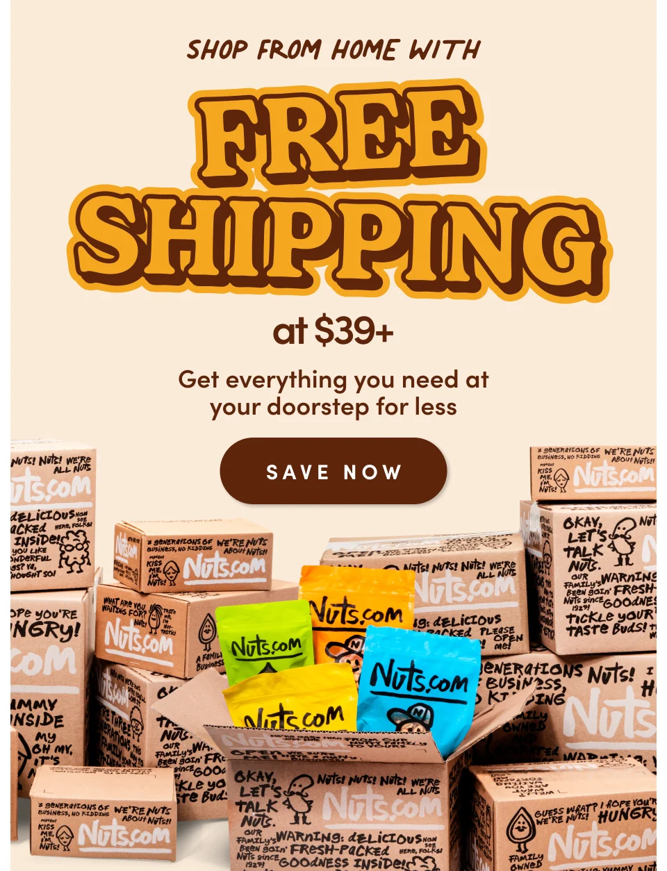 Shop from home with FREE SHIPPING at $39+; Get everything you need at your doorstep for less; Save Now