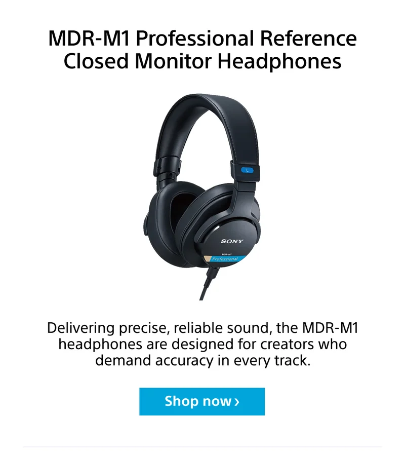 MDR-M1 Professional Reference Closed Monitor Headphones | Shop now